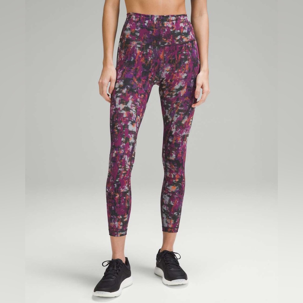 Lululemon Wunder Train High-Rise Tight 25" Cinder Flash Multi Everlux Size 8